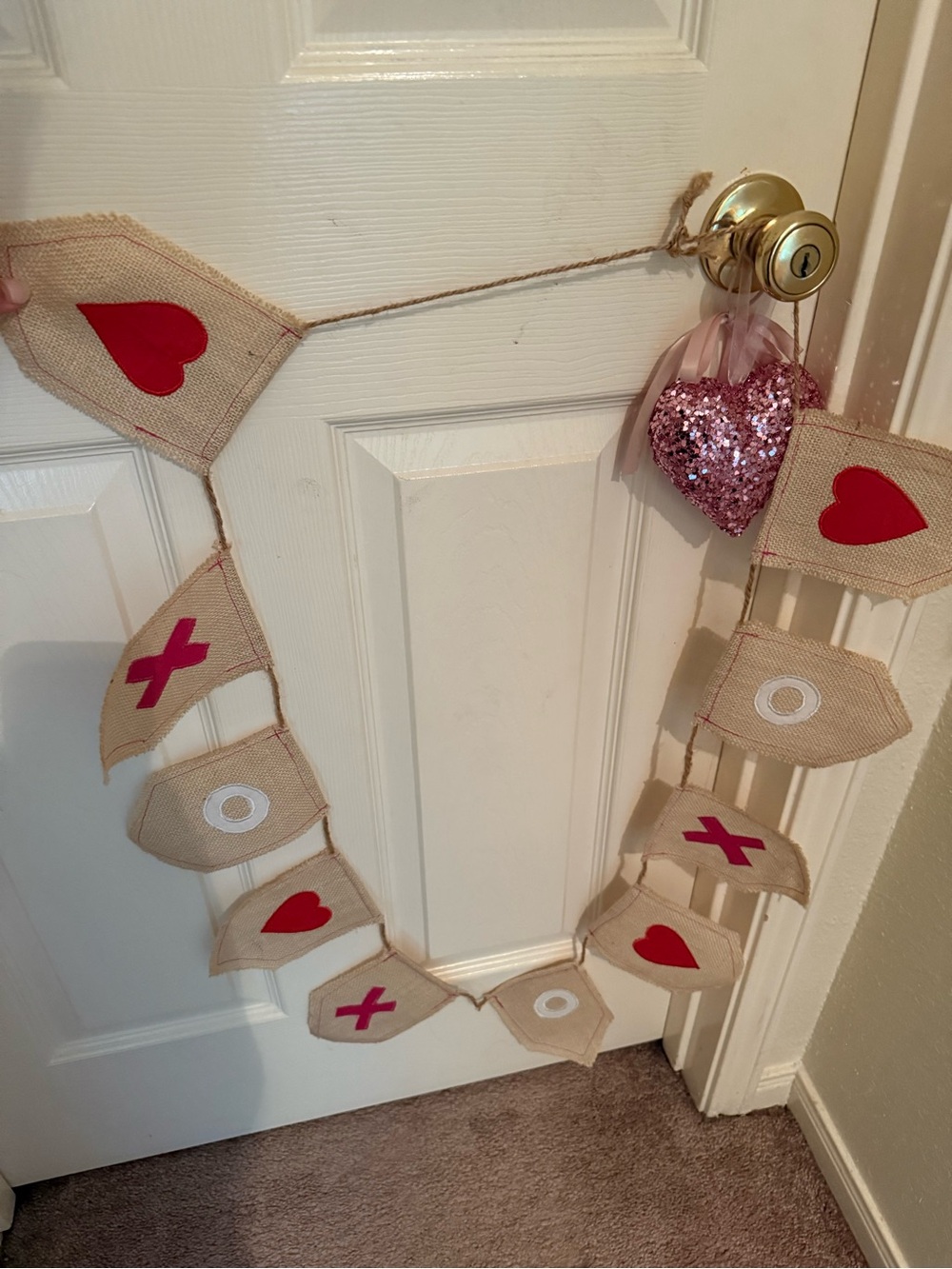 Valentine Burlap Banner with Hearts & XOXO from Sur La Table